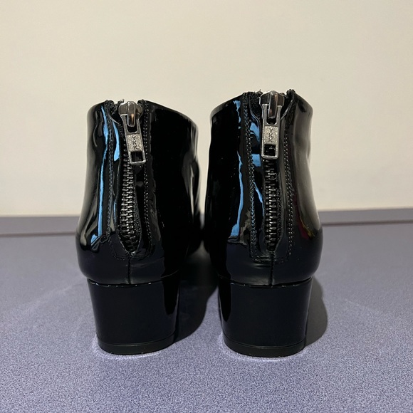 Topshop Black Patent Ankle Booties - Picture 3 of 6